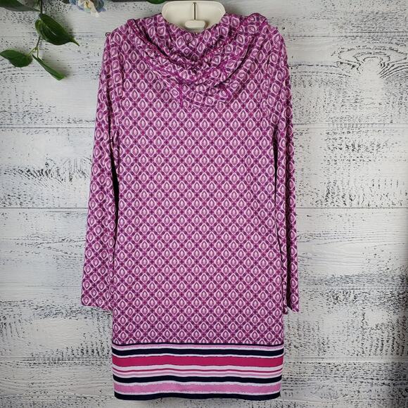 Talbots Cabana Life Sapphire Hooded Beach Cover-Up UPF 50+ Sz S Resort Vacation - Picture 8 of 11
